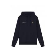 Lyle & Scott Broderad bokstav huvtröja navy Blue, Herr