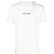 Jil Sander Vit Logo Print T-shirt White, Herr