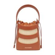 Alexander McQueen Brun Harnesk-Stil Mini Hinkväska Brown, Dam