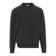 C.p. Company Svart Crew Neck Logo Sweatshirt Black, Herr