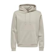 ONLY & SONS Casual Hoodie Sweatshirt Gray, Herr