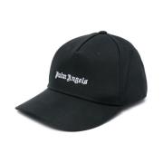 Palm Angels Svart Bomull Twill Snap-Fit Hatt Black, Dam