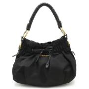 Prada Vintage Pre-owned Nylon axelremsvskor Black, Dam