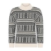 Skovhuus Oversized Jaquar Blus Kräm Multicolor, Dam