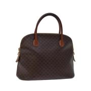 Celine Vintage Pre-owned Canvas handvskor Brown, Dam