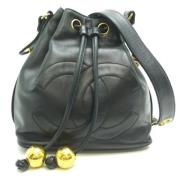 Chanel Vintage Pre-owned Laeder axelremsvskor Black, Dam