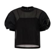 Sacai Stilfull TOP för Modeentusiaster Black, Dam