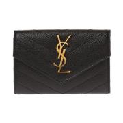 Saint Laurent 'Monogram' quiltad plånbok Black, Dam