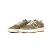 Philippe Model Modernt Läder Sneakers med Bred Sula Green, Herr