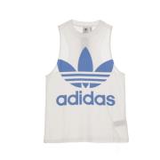 Adidas Snygg Trefoil Tank Top i Vit/Blå White, Dam