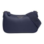 Emporio Armani Stilren Hobo-väska med Justerbar Rem Blue, Dam