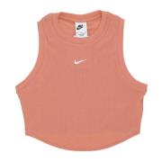 Nike Essential Rib Crop Tank Terra Blush Orange, Dam