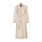 Pinko Beige Ullrock Med Revers Beige, Dam