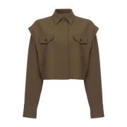 Pinko Brun Stretch Klassisk Krage Skjorta Brown, Dam