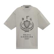 Dolce & Gabbana T-shirt med tryck Gray, Herr