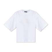 Dolce & Gabbana T-shirt med broderat logotyp White, Dam