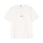 C.p. Company Broderad Logotyp Bomull T-shirt White, Herr