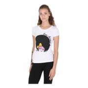 Love Moschino Vit Bomullsblandning Tee White, Dam