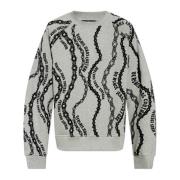 Versace Jeans Couture Sweatshirt med logotyp Gray, Herr