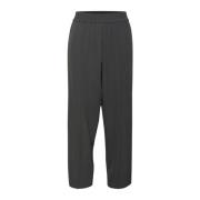 Kaffe Cropped Pants Black Oyster Gray, Dam