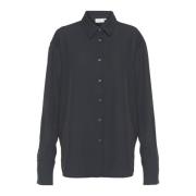 Kaffe Klassisk Skjorta Svart Oyster Topp Black, Dam