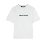 Palm Angels Vita T-shirts och Polos White, Herr