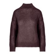 BomBoogie Mysig Mohair Turtleneck Brown, Dam