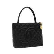 Chanel Vintage Pre-owned Canvas chanel-vskor Black, Dam