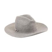 Ermanno Scervino Grå Fedora Hatt med Stenar Gray, Dam