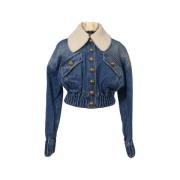 Balmain Pre-owned Pre-owned Bomull ytterklder Blue, Dam