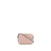 Valentino Garavani Studded Rosa Läder Crossbody Väska Pink, Dam