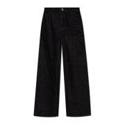 Self Portrait Jeans med dekorativ finish Black, Dam