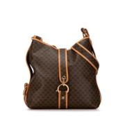 Celine Vintage Pre-owned Tyg crossbodyvskor Brown, Dam