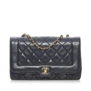 Chanel Vintage Pre-owned Laeder crossbodyvskor Black, Dam