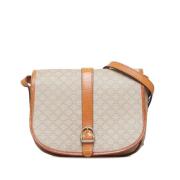 Celine Vintage Pre-owned Tyg crossbodyvskor Beige, Dam