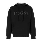 Boss Stretch Bomullsblandning Sweatshirt Black, Herr