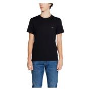 Emporio Armani Svart Enkel Kortärmad T-shirt Black, Herr