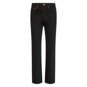 Levi's Ribcage Slim Fit Jeans Black, Dam