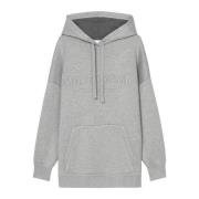 Marc O'Polo Scuba logo hoodie relaxed Gray, Dam