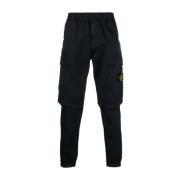 Stone Island Blå Regular Tapered Byxor Blue, Herr