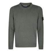 Stone Island Lambswool Crew Neck Sweater Green, Herr