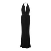 Tom Ford Svart Sheer Maxi Klänning Black, Dam