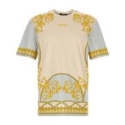 Versace Stilren Tryckt Bomull T-shirt Multicolor, Herr