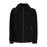 C.p. Company Diagonal Raised Fleece Hoodie Black, Herr