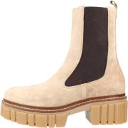 Alpe Klassiska Chelsea Boots med sidopaneler Beige, Dam