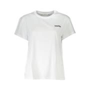 Patrizia Pepe Broderad Logotyp Ekologisk Bomull T-shirt White, Dam