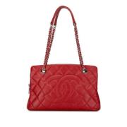 Chanel Vintage Pre-owned Laeder totevskor Red, Dam