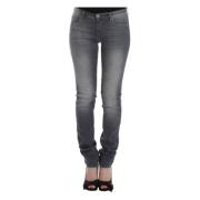 Ermanno Scervino Chic Gray Slim-Fit Skinny Jeans Gray, Dam