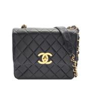 Chanel Vintage Pre-owned Laeder axelremsvskor Black, Dam