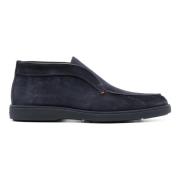 Santoni Suede Desert Boots Blue, Herr